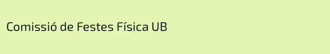 Comissió de Festes Física UB